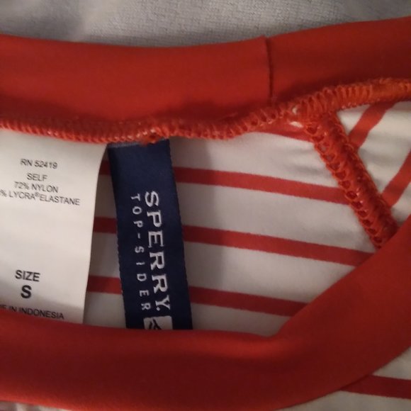 Sperry red stripe stretch fabric ls top - Picture 3 of 6